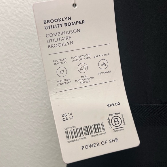 Athleta Brooklyn Utility Romper - Size 14 - Picture 11 of 14